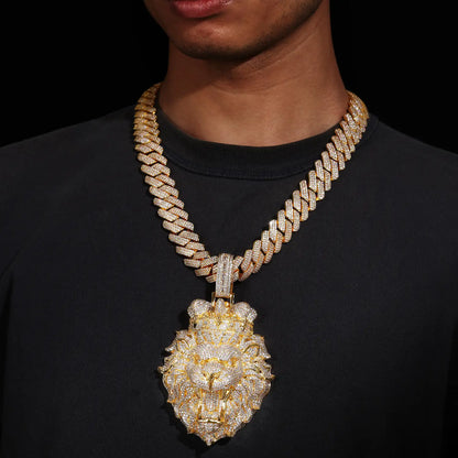 King Lion Iced Out Pendant