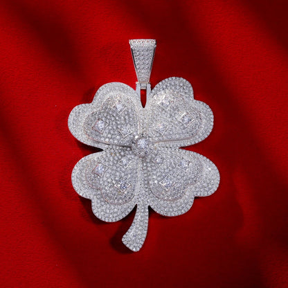 Lucky Clover Iced Out Pendant