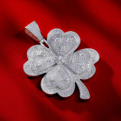 Lucky Clover Iced Out Pendant