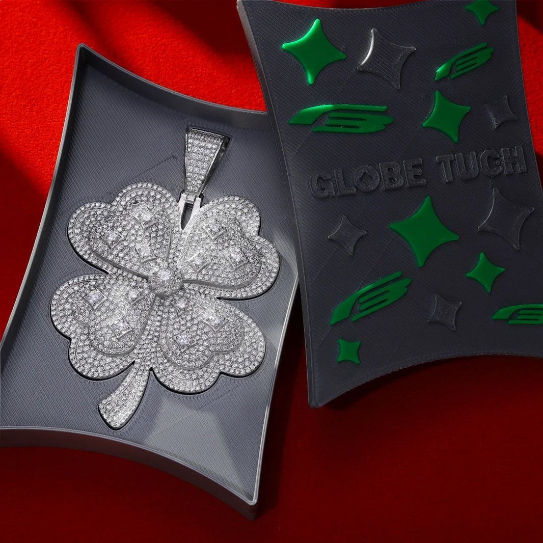 Lucky Clover Iced Out Pendant