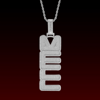 Upright Design Custom Letter Pendant