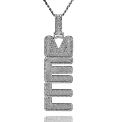 Upright Design Custom Letter Pendant