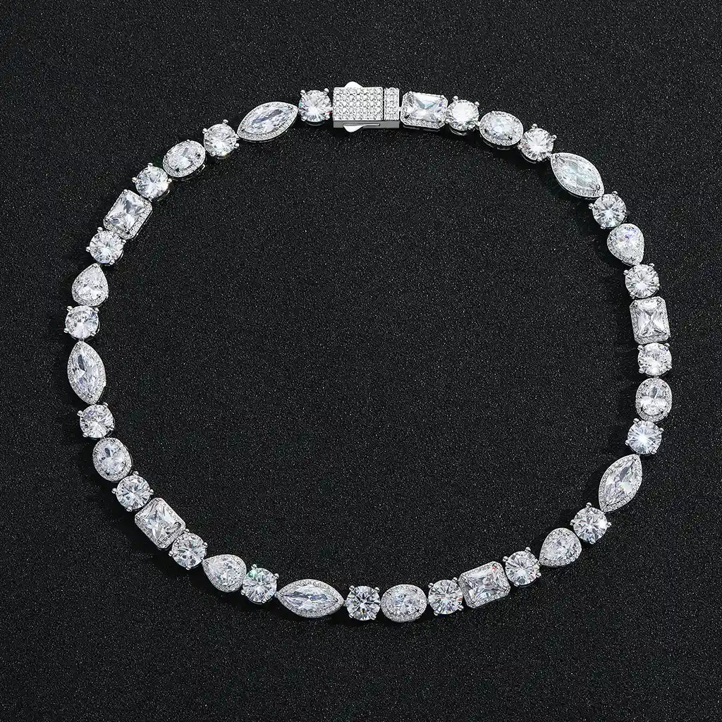 15MM Mix Shape Gemstone Tennis Chain