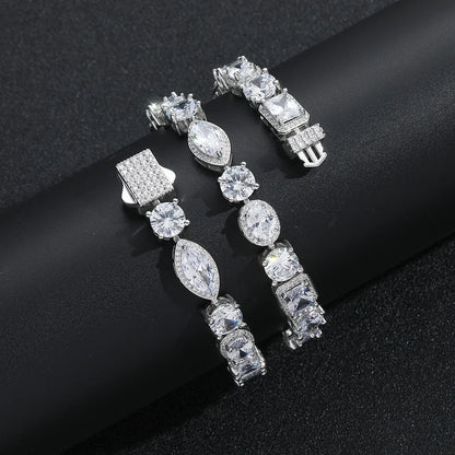 15MM Mix Shape Gemstone Tennis Chain