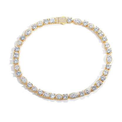 15MM Mix Shape Gemstone Tennis Chain