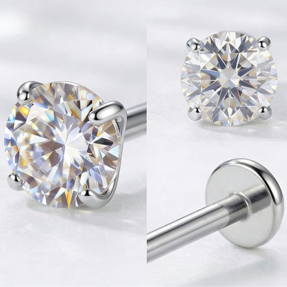 Moissanite Flat Back Stud