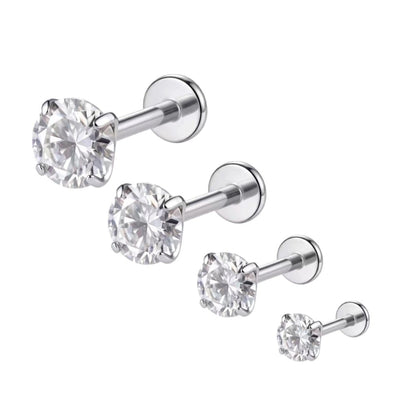 Moissanite Flat Back Stud