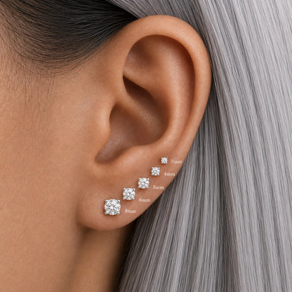 Moissanite Flat Back Stud
