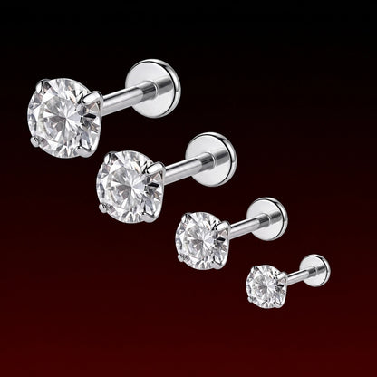 Moissanite Flat Back Stud