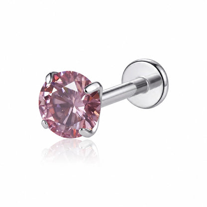Moissanite Flat Back Stud