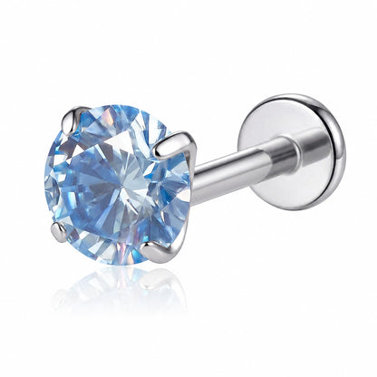 Moissanite Flat Back Stud