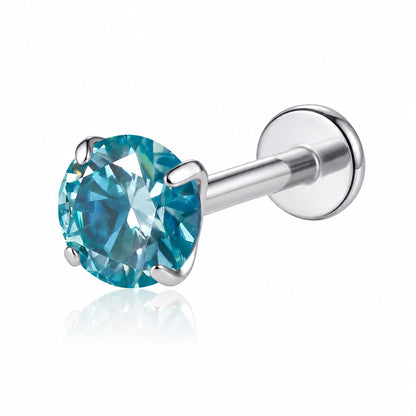 Moissanite Flat Back Stud