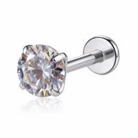 Moissanite Flat Back Stud