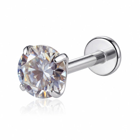 Moissanite Flat Back Stud