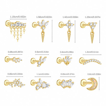 Moon Series Flat Back Stud