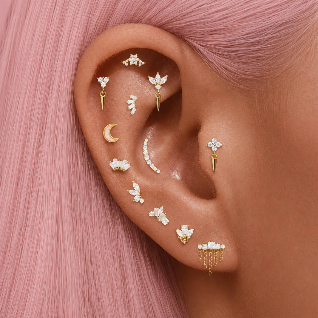 Moon Series Flat Back Stud
