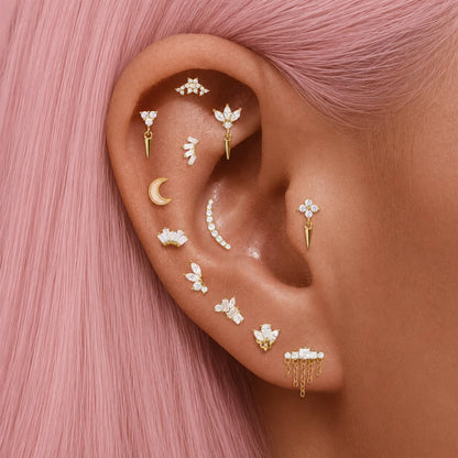 Moon Series Flat Back Stud