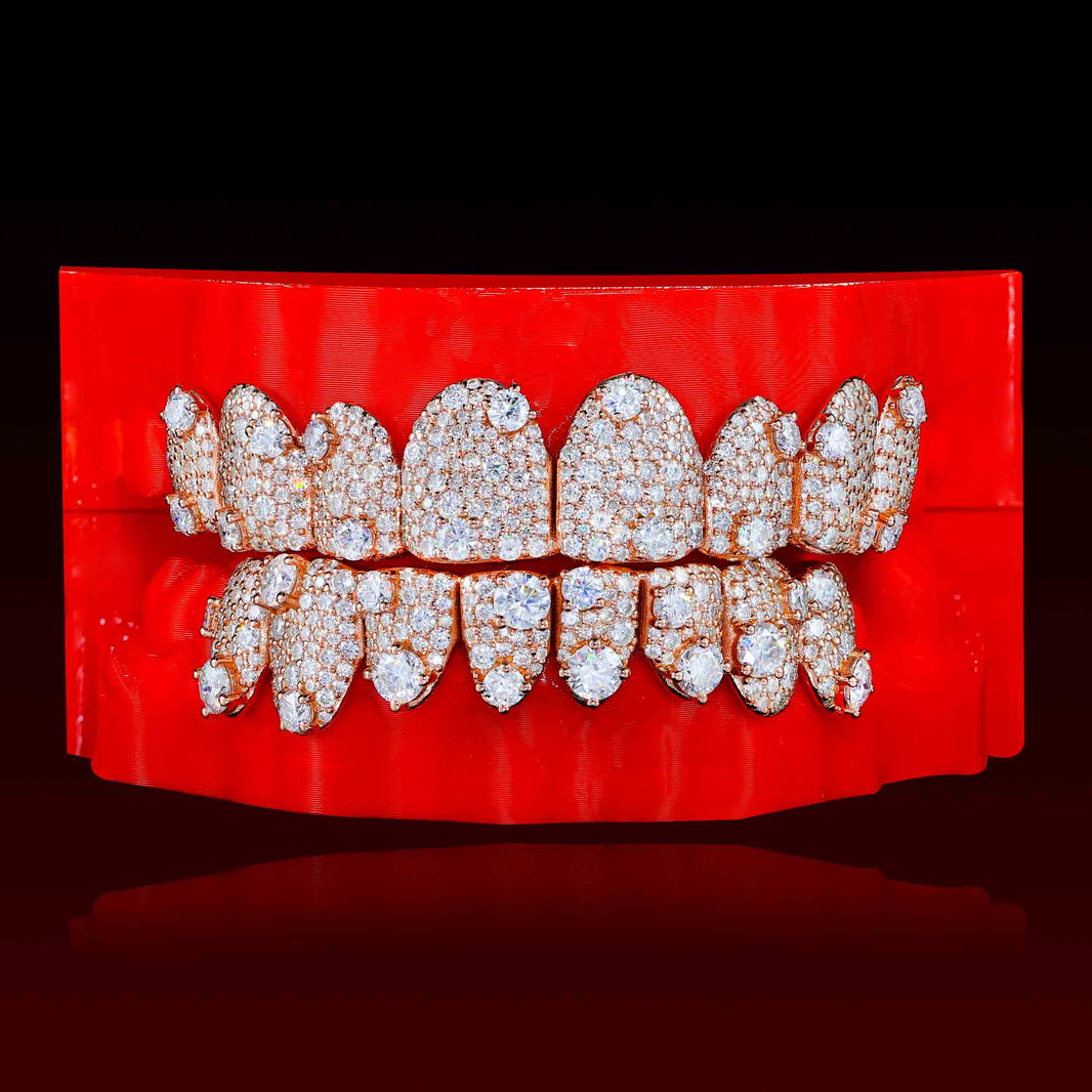 Mosaic Set Moissanite Custom Grillz