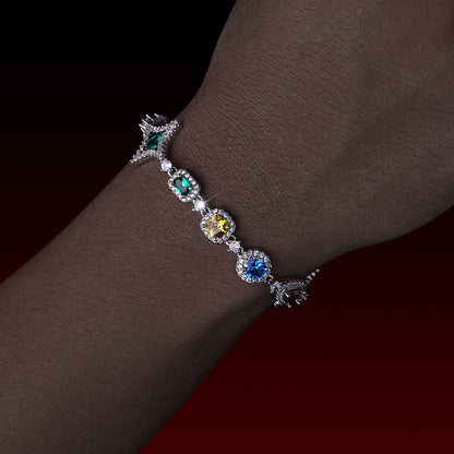 Multi Color Mixed Shape Gemstone Chain