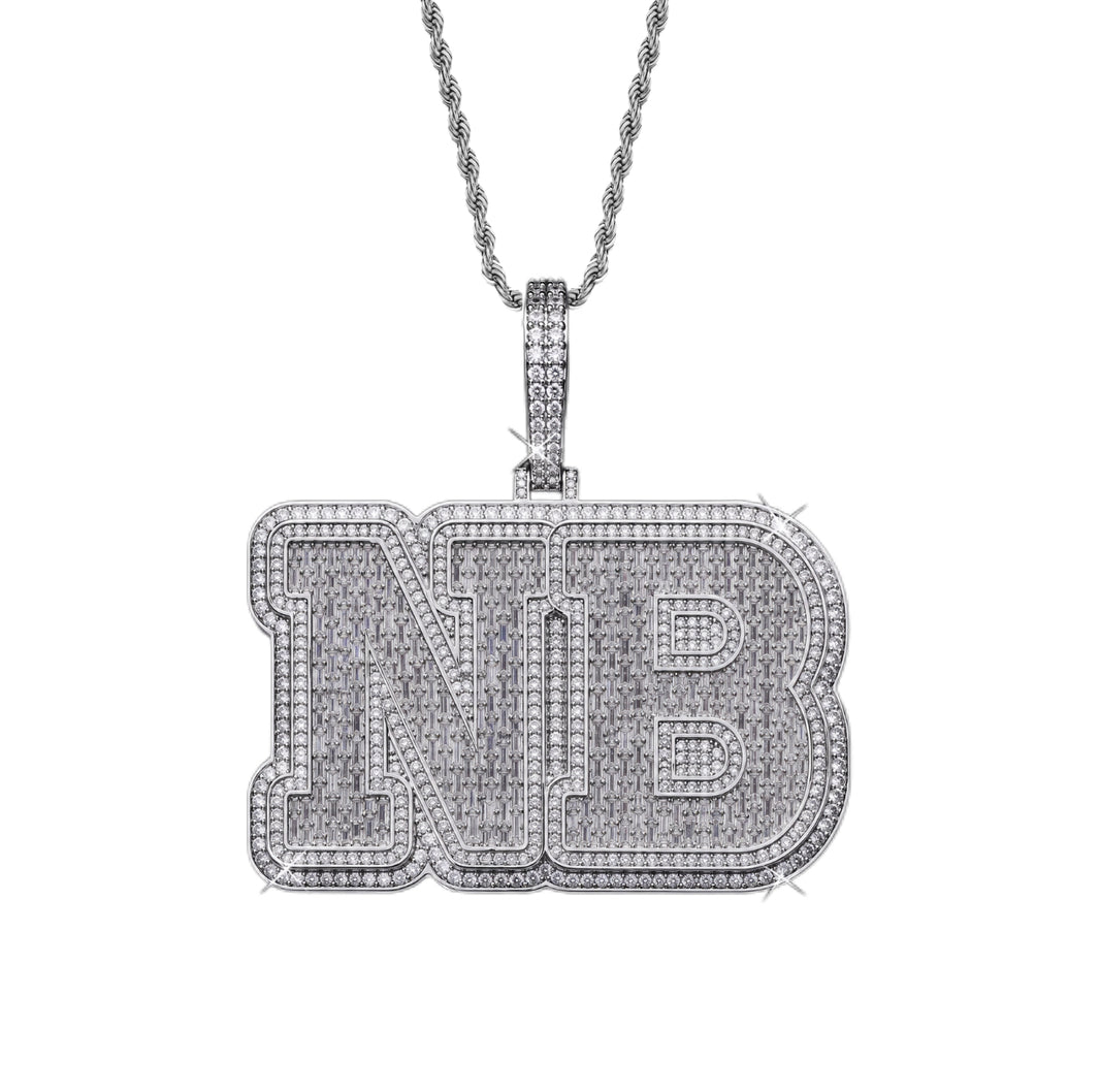 Baguette Cut Custom Letter Pendant