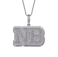Baguette Cut Custom Letter Pendant