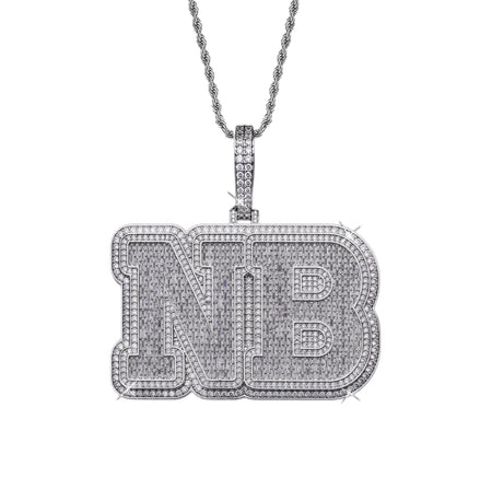 Baguette Cut Custom Letter Pendant
