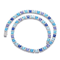 Mix Color Gemstone Tennis Chain