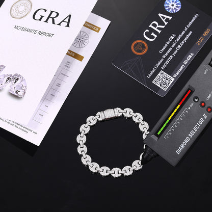 S925 8MM Mariner Link Moissanite Bracelet