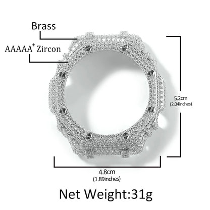 Octagonal Iced Watch Bezel Compatible with GA2100
