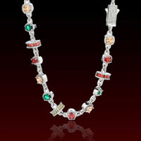 Multi Color Gemstone Holo Chain
