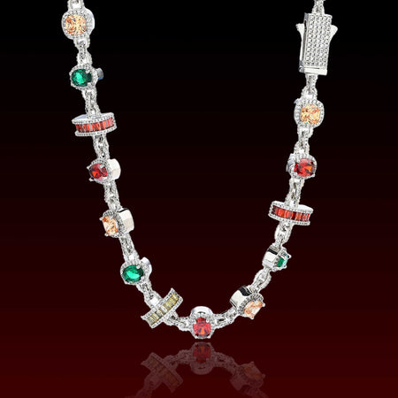 Multi Color Gemstone Holo Chain