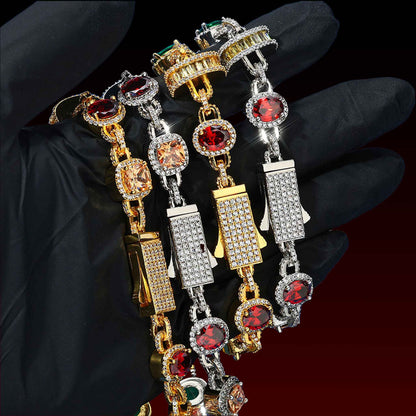 Multi Color Gemstone Holo Chain