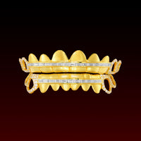 Open Face Baguette Bar Custom Moissanite Grillz