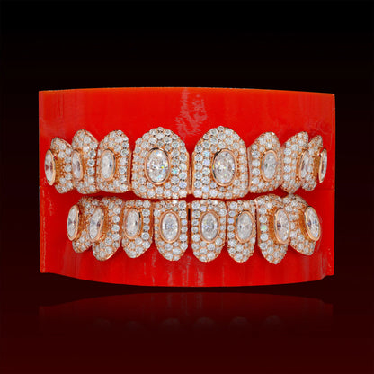 Oval Cut Honeymoon Custom Moissanite Grillz