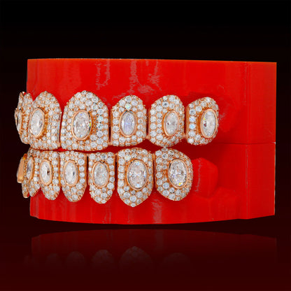 Oval Cut Honeymoon Custom Moissanite Grillz