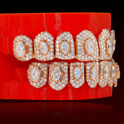 Oval Cut Honeymoon Custom Moissanite Grillz