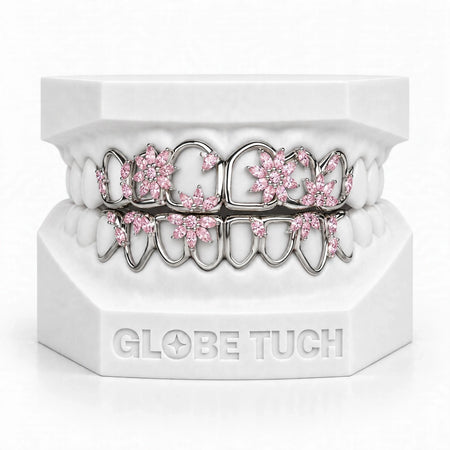 Pink Sakura Flower Custom Grillz
