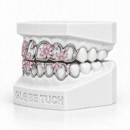 Pink Sakura Flower Custom Grillz