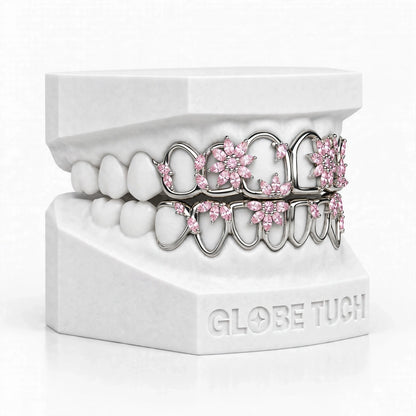 Pink Sakura Flower Custom Grillz