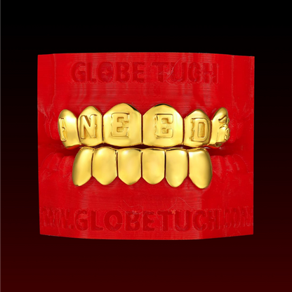 Pop Out Letter Polished Custom Grillz