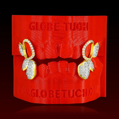 Princess Cut Open Face Custom Moissanite Grillz