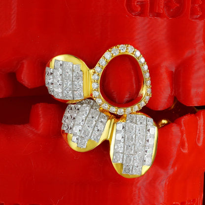 Princess Cut Open Face Custom Moissanite Grillz