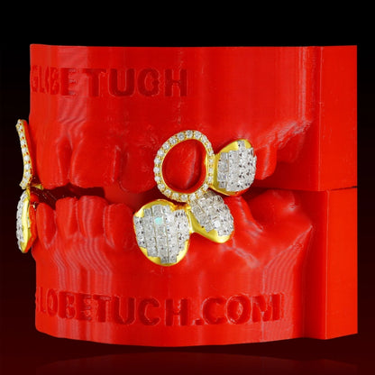 Princess Cut Open Face Custom Moissanite Grillz