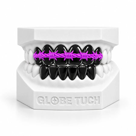 Purple Barbed Wire Enamel Custom Grillz