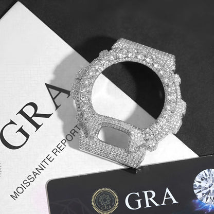 Round Stone Halo Watch Bezel Compatible with DW6900
