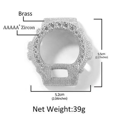 Round Stone Halo Watch Bezel Compatible with DW6900