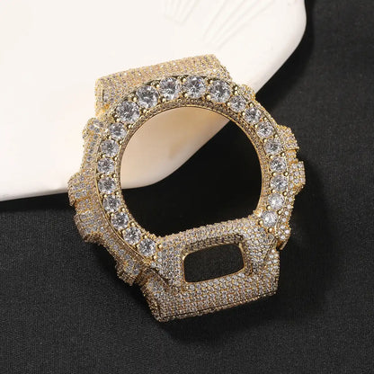 Round Stone Halo Watch Bezel Compatible with DW6900