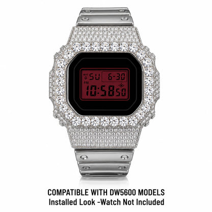 Round Stone Watch Bezel Compatible with DW5600