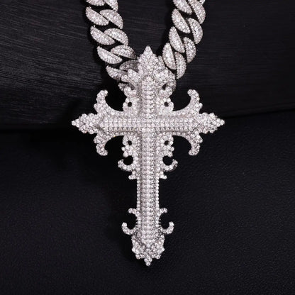 Royal Fleur Gothic Cross Pendant