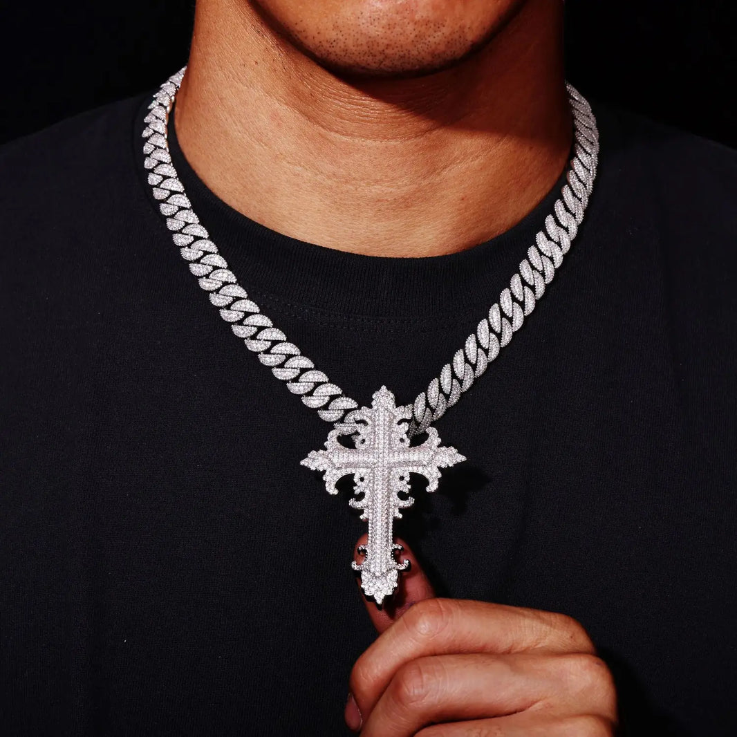 Royal Fleur Gothic Cross Pendant